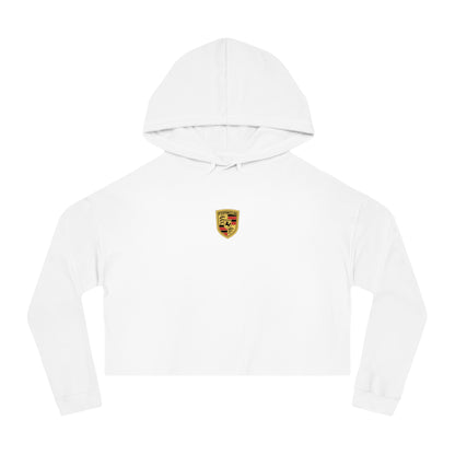 Porsche Crest Crop Hoodie for Women in 8 Colors - AI Print Spot