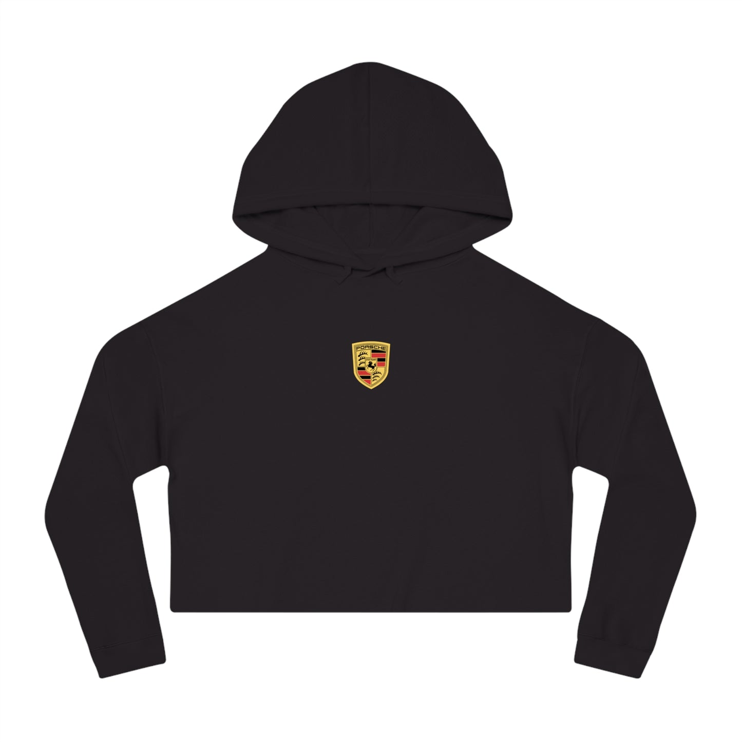 Porsche Crest Crop Hoodie for Women in 8 Colors - AI Print Spot