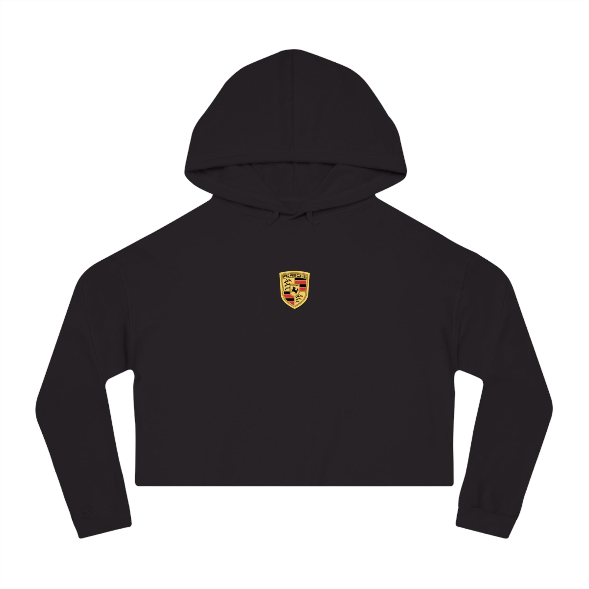 Porsche Crest Crop Hoodie for Women in 8 Colors - AI Print Spot