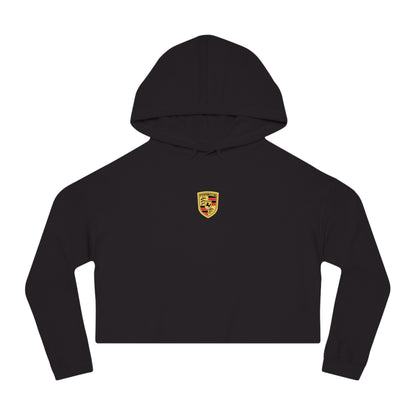 Porsche Crest Crop Hoodie for Women in 8 Colors - AI Print Spot