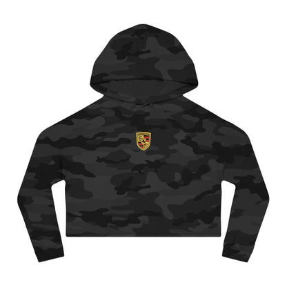 Porsche Crest Crop Hoodie for Women in 8 Colors - AI Print Spot