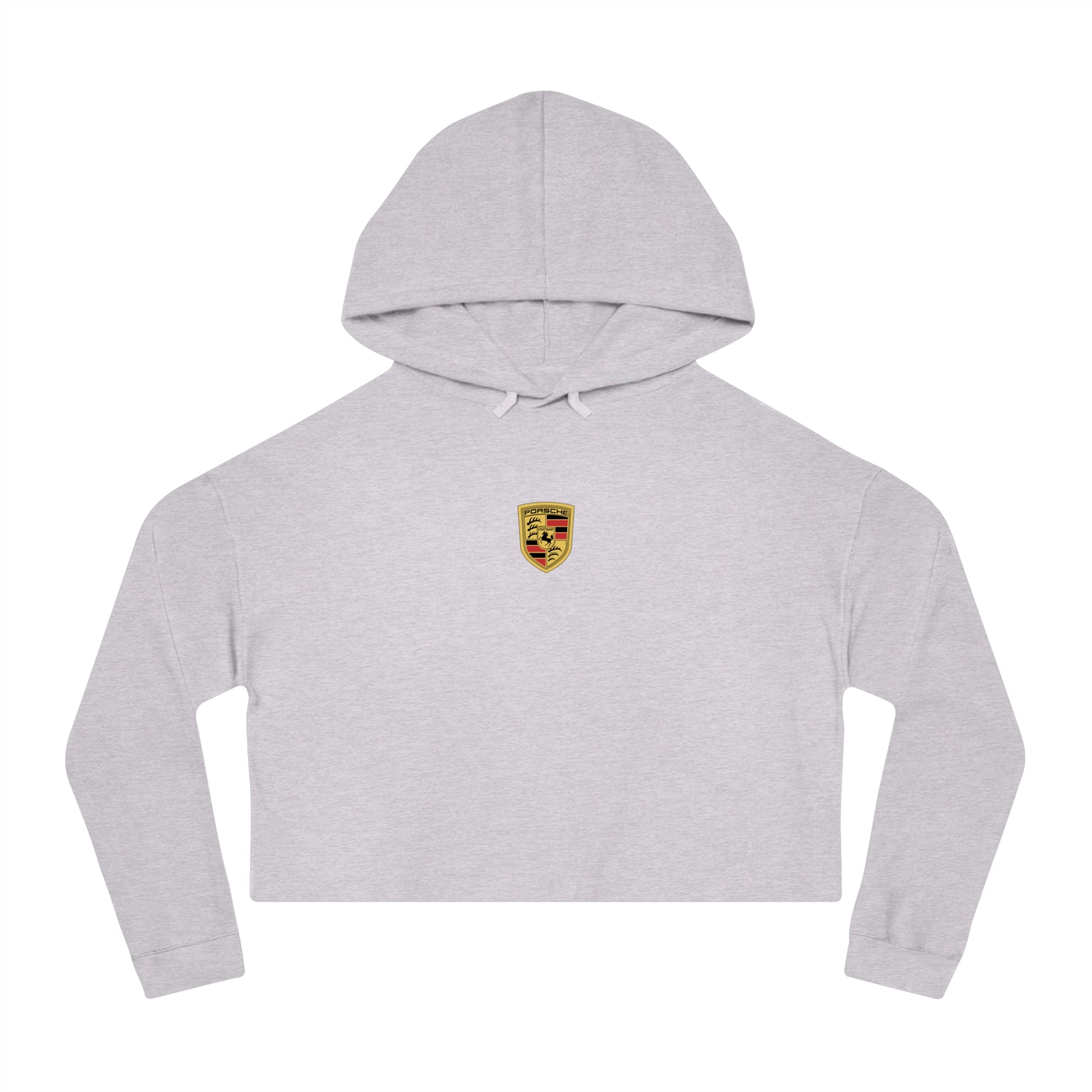 Porsche Crest Crop Hoodie for Women in 8 Colors - AI Print Spot