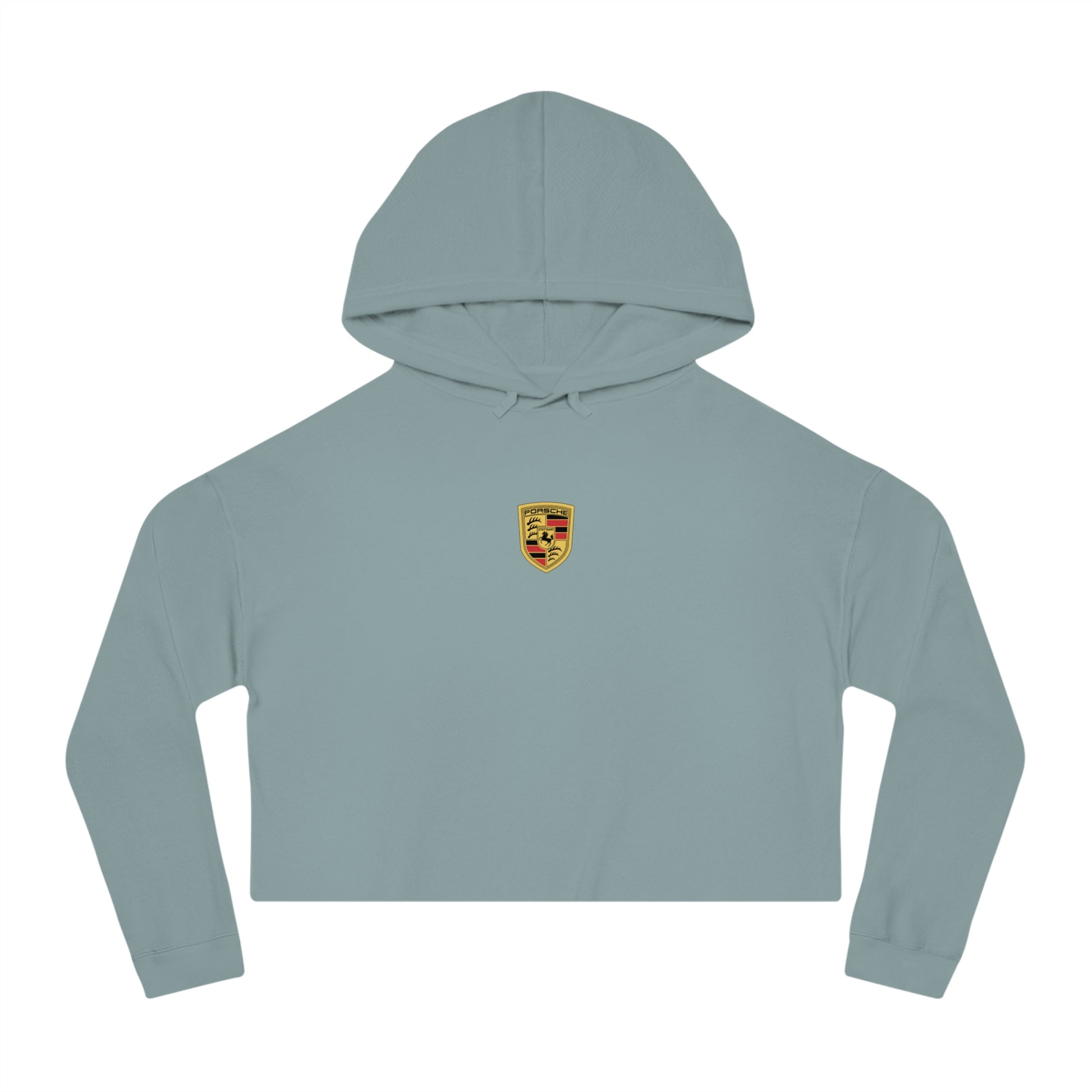 Porsche Crest Crop Hoodie for Women in 8 Colors - AI Print Spot