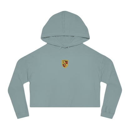 Porsche Crest Crop Hoodie for Women in 8 Colors - AI Print Spot