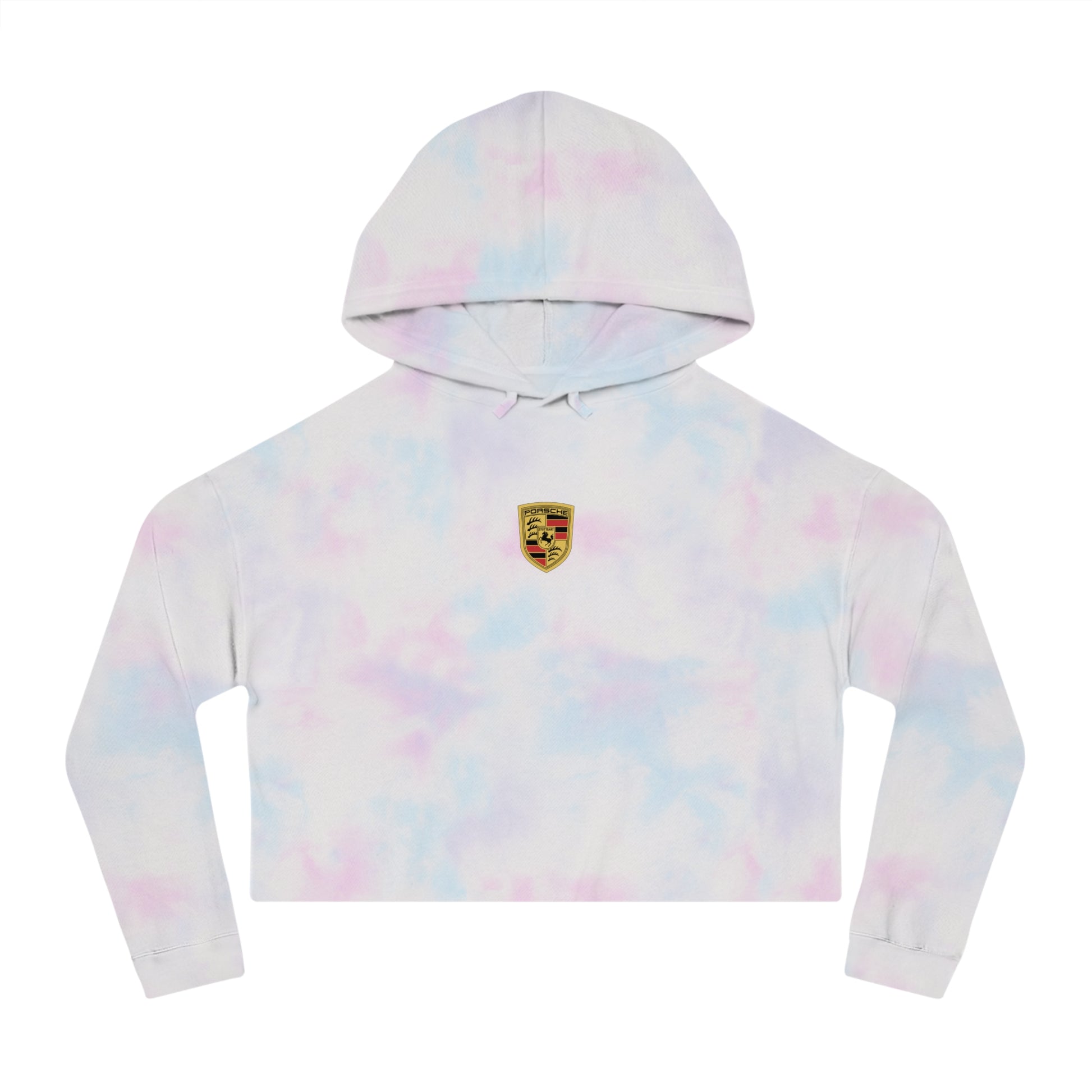 Porsche Crest Crop Hoodie for Women in 8 Colors - AI Print Spot