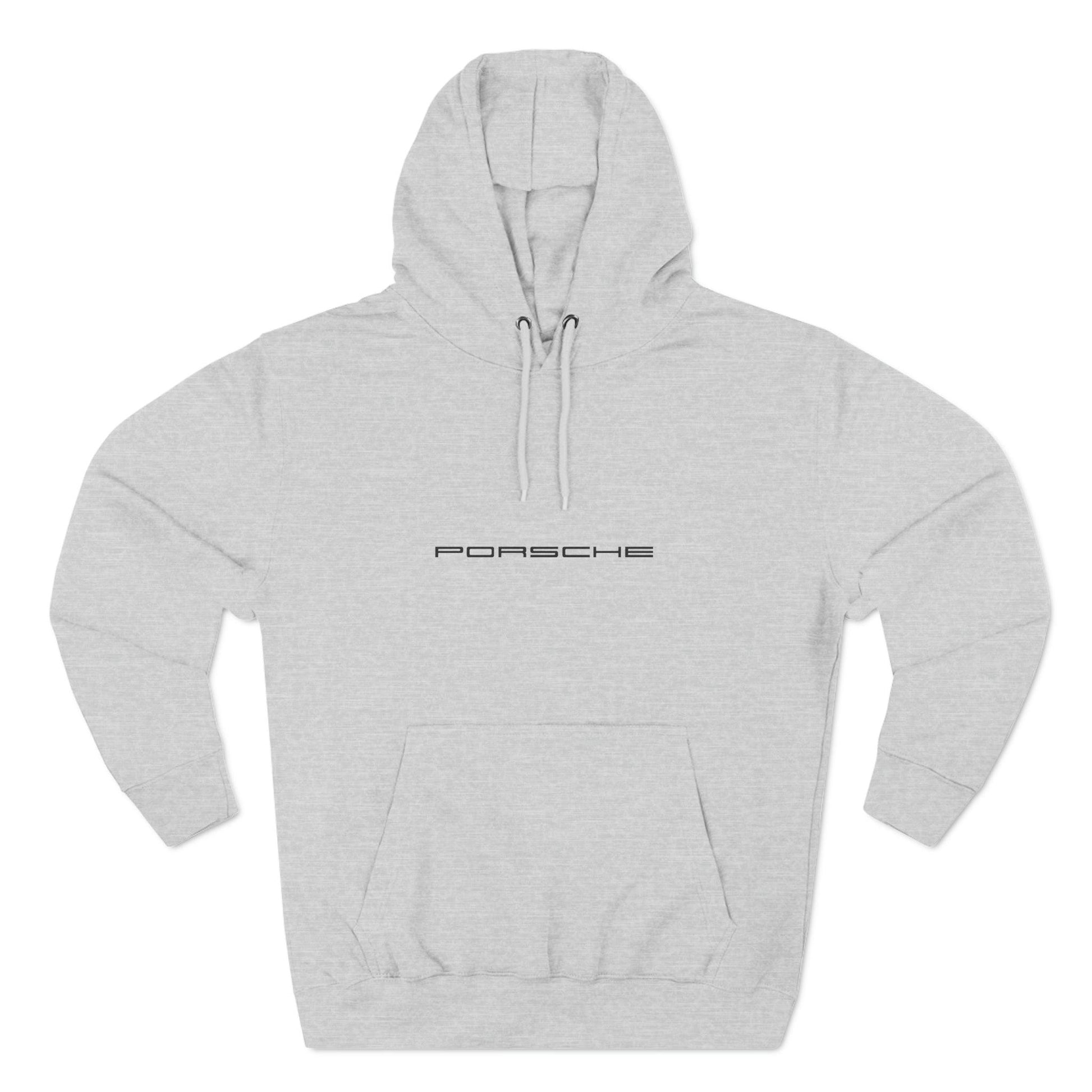 Porsche Enthusiast's Premium Hoodie by Lane Seven - Durable 3-Panel Fleece, Cotton-Poly Blend, True-to-Size Fit - "PORSCHE" Logo on Front - AI Print Spot