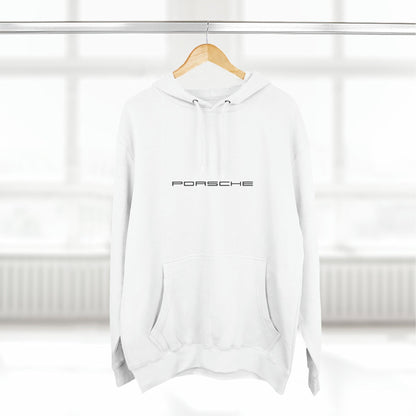 Porsche Enthusiast's Premium Hoodie by Lane Seven - Durable 3-Panel Fleece, Cotton-Poly Blend, True-to-Size Fit - "PORSCHE" Logo on Front - AI Print Spot