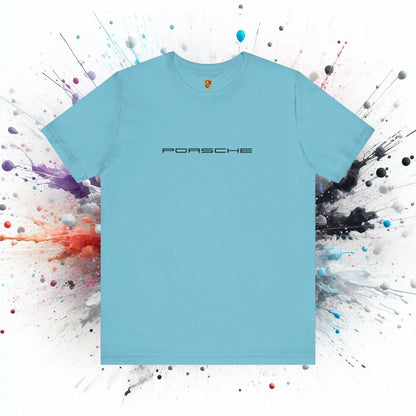 Porsche Inspired Logo Bella+Canvas Short-Sleeve Tee - 16 Colors - Ethical Unisex Cotton T-Shirt - Made in USA - AI Print Spot