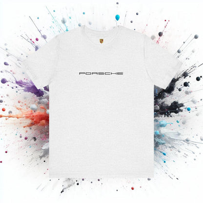 Porsche Inspired Logo Bella+Canvas Short-Sleeve Tee - 16 Colors - Ethical Unisex Cotton T-Shirt - Made in USA - AI Print Spot