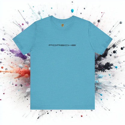 Porsche Inspired Logo Bella+Canvas Short-Sleeve Tee - 16 Colors - Ethical Unisex Cotton T-Shirt - Made in USA - AI Print Spot