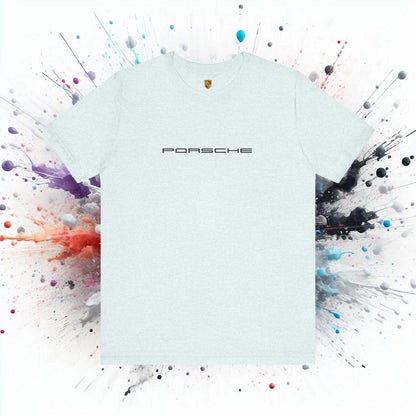 Porsche Inspired Logo Bella+Canvas Short-Sleeve Tee - 16 Colors - Ethical Unisex Cotton T-Shirt - Made in USA - AI Print Spot