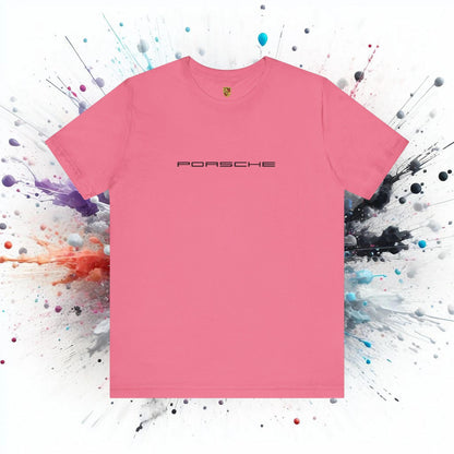 Porsche Inspired Logo Bella+Canvas Short-Sleeve Tee - 16 Colors - Ethical Unisex Cotton T-Shirt - Made in USA - AI Print Spot