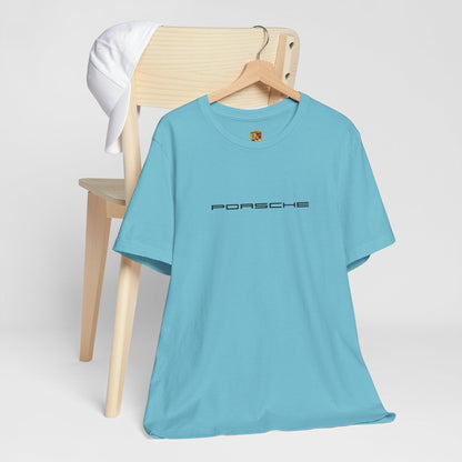 Porsche Inspired Logo Bella+Canvas Short-Sleeve Tee - 16 Colors - Ethical Unisex Cotton T-Shirt - Made in USA - AI Print Spot