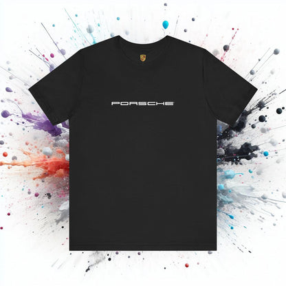 Porsche Inspired Logo Bella+Canvas Short-Sleeve Tee - 16 Colors - Ethical Unisex Cotton T-Shirt - Made in USA - AI Print Spot