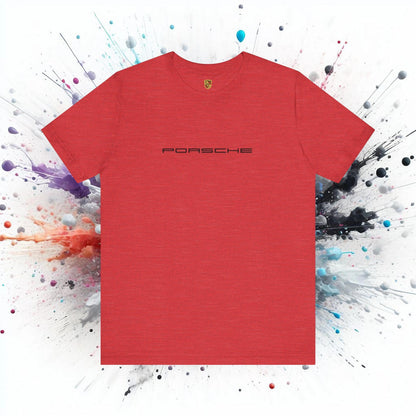 Porsche Inspired Logo Bella+Canvas Short-Sleeve Tee - 16 Colors - Ethical Unisex Cotton T-Shirt - Made in USA - AI Print Spot