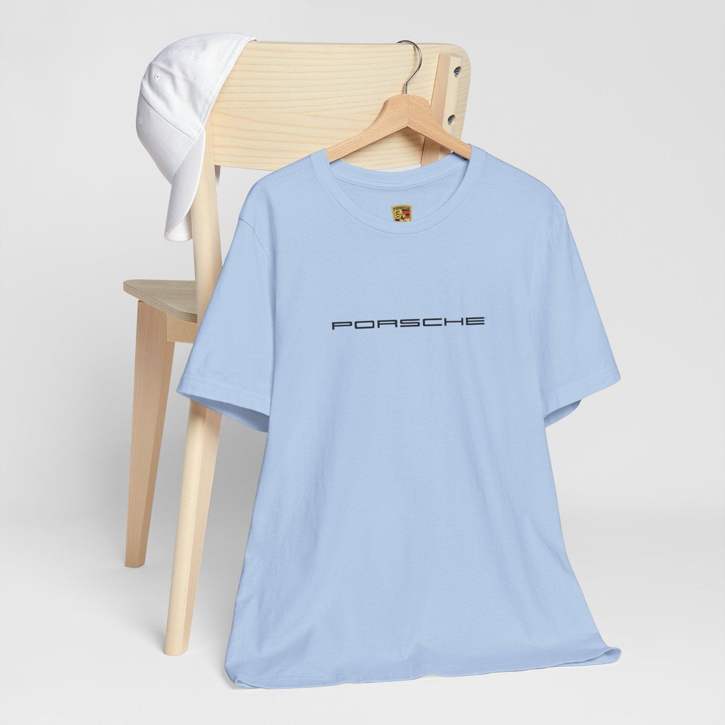 Porsche Inspired Logo Bella+Canvas Short-Sleeve Tee - 16 Colors - Ethical Unisex Cotton T-Shirt - Made in USA - AI Print Spot
