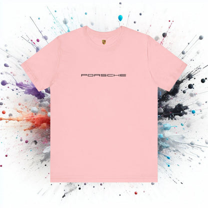 Porsche Inspired Logo Bella+Canvas Short-Sleeve Tee - 16 Colors - Ethical Unisex Cotton T-Shirt - Made in USA - AI Print Spot
