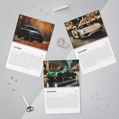 Porsche Model 2024 Calendar - High-Quality Paper - Vibrant Car Images - Home & Office Decor - Unique Gift for Enthusiasts - Easy Hang - AI Print Spot