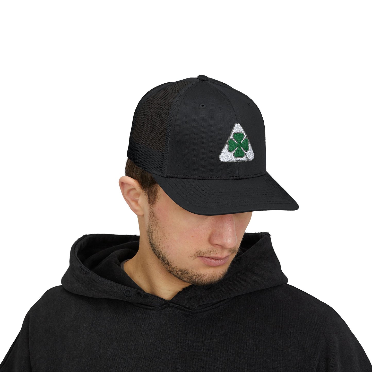 Snapback Trucker Cap with Alfa Romeo Quadrifoglio Logo Embroidered – Classic Style & Everyday Comfort - AI Print Spot