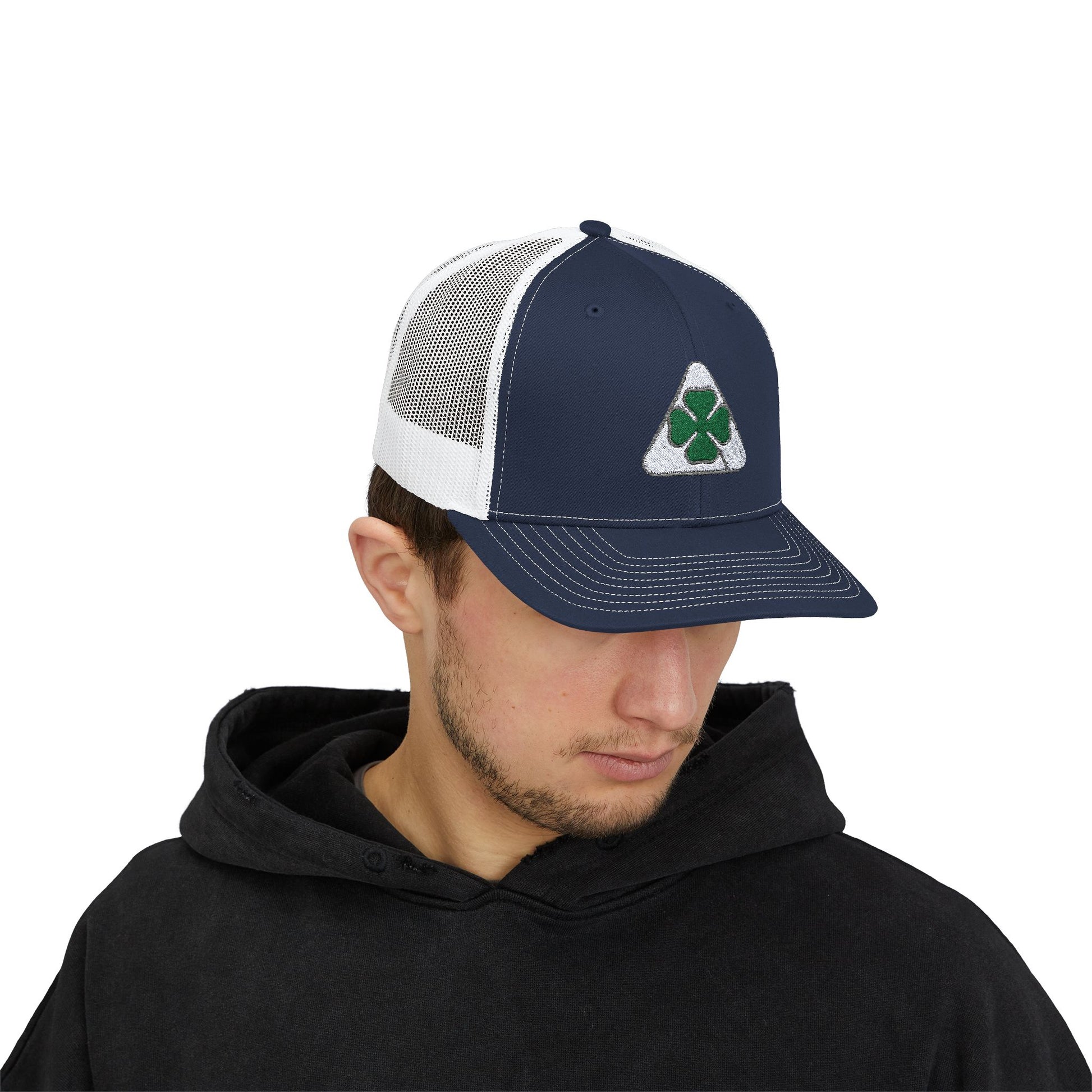 Snapback Trucker Cap with Alfa Romeo Quadrifoglio Logo Embroidered – Classic Style & Everyday Comfort - AI Print Spot