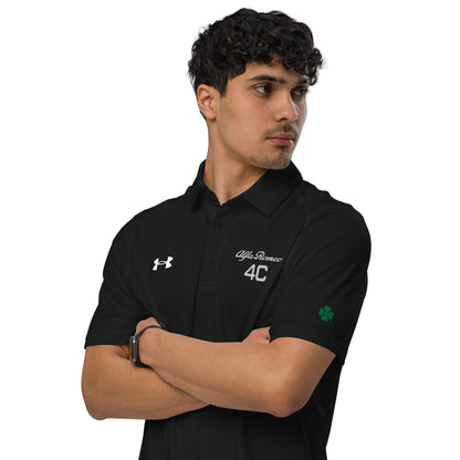 Under Armour® Men's Polo - Embroidered Alfa Romeo 4C Logo & Quadrifoglio Verde - AI Print Spot