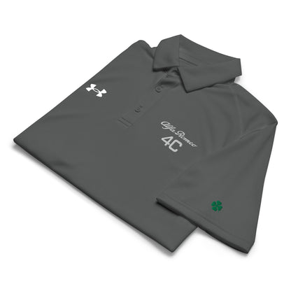 Under Armour® Men's Polo - Embroidered Alfa Romeo 4C Logo & Quadrifoglio Verde - AI Print Spot