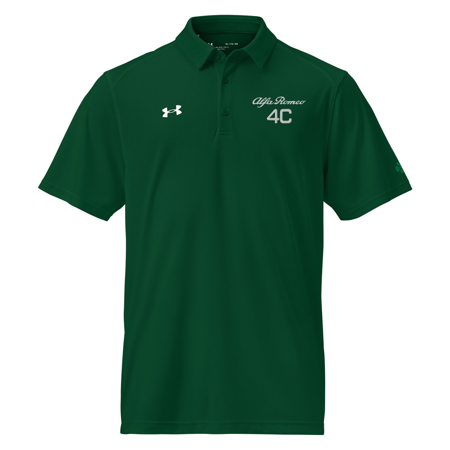 Under Armour® Men's Polo - Embroidered Alfa Romeo 4C Logo & Quadrifoglio Verde - AI Print Spot