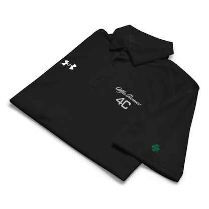 Under Armour® Men's Polo - Embroidered Alfa Romeo 4C Logo & Quadrifoglio Verde - AI Print Spot