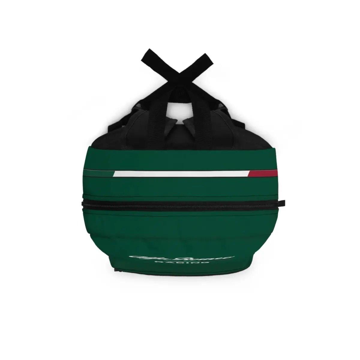 2023 F1 Livery Green Alfa Romeo Racing Quadrifoglio Backpack - Custom, Personalized - AI Print Spot