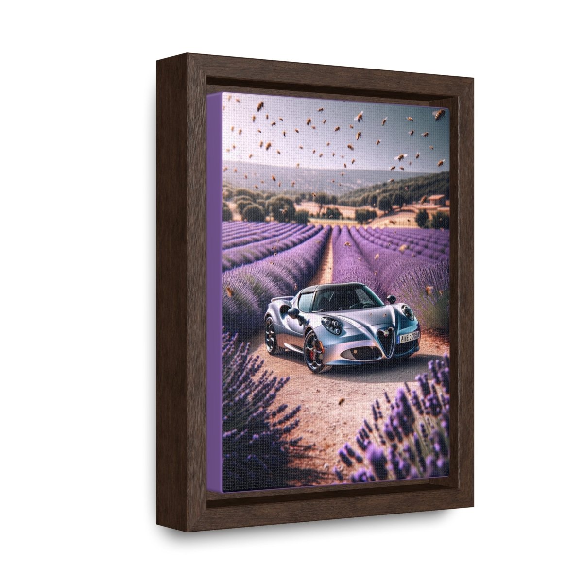 Alfa Romeo 4C Spider - Provence Lavender Dreamscape Edition - Vertical Canvas Print - Custom, Personalized - Canvas - AI Print Spot