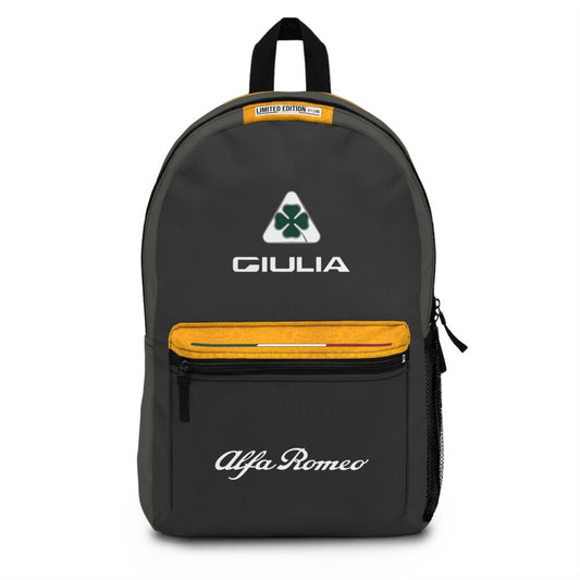 Alfa Romeo Giulia Quadrifoglio Limited Edition Backpack - Grigio Miron and Ocra GT - Custom, Personalized - Bags - AI Print Spot