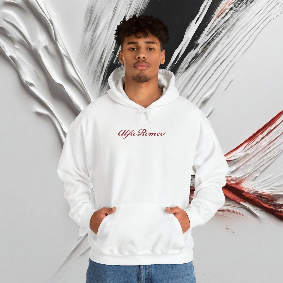 Alfa Romeo Premium Hoodie - Exclusive Design Wear - Unisex Heavy Blend™ Hooded Sweatshirt - Quick Ship - Hoodie - AI Print Spot