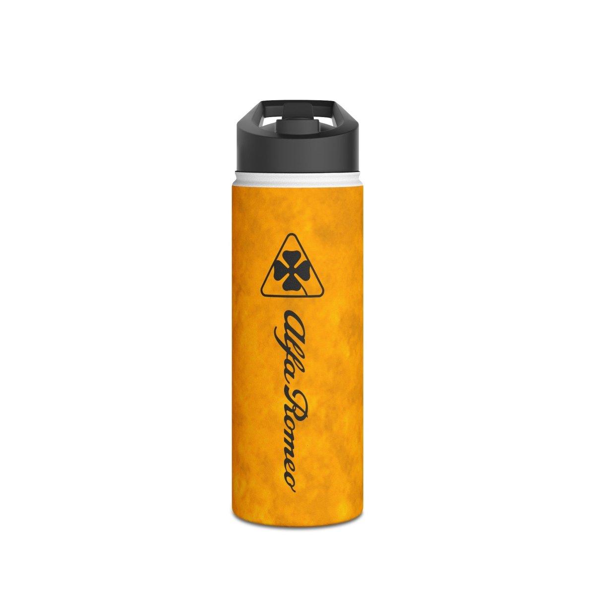 Alfa Romeo Quadrifoglio Ocra GT Yellow Stainless Steel Water Bottle Tumbler - Custom, Personalized - AI Print Spot