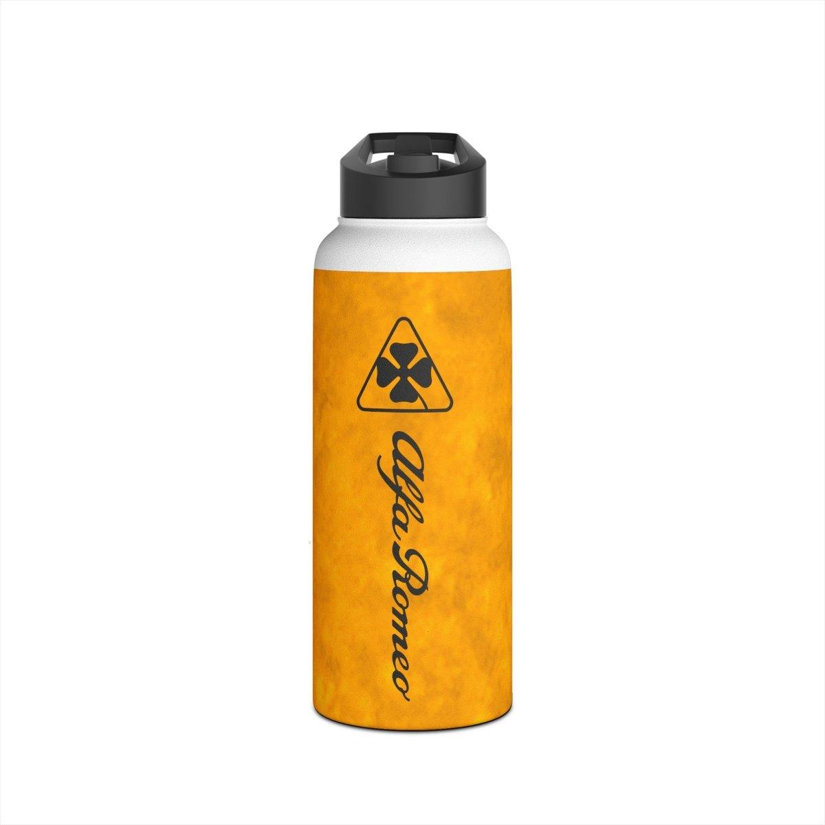 Alfa Romeo Quadrifoglio Ocra GT Yellow Stainless Steel Water Bottle Tumbler - Custom, Personalized - AI Print Spot