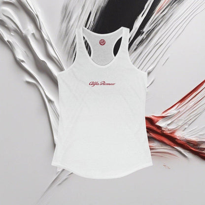 Alfa Romeo Women's Racerback Tank - Performance Wear - Ring Spun Cotton - AI Print Spot