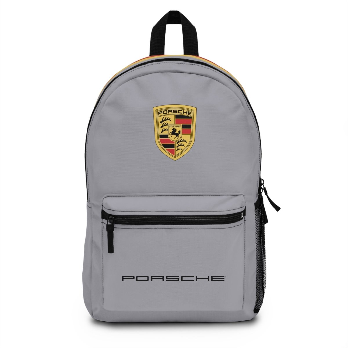 Chalk Porsche Backpack with Gold & Red Piping - AI Print Spot