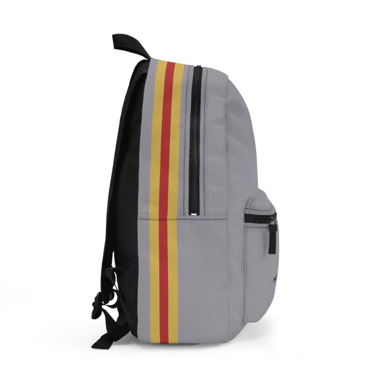 Chalk Porsche Backpack with Gold & Red Piping - AI Print Spot