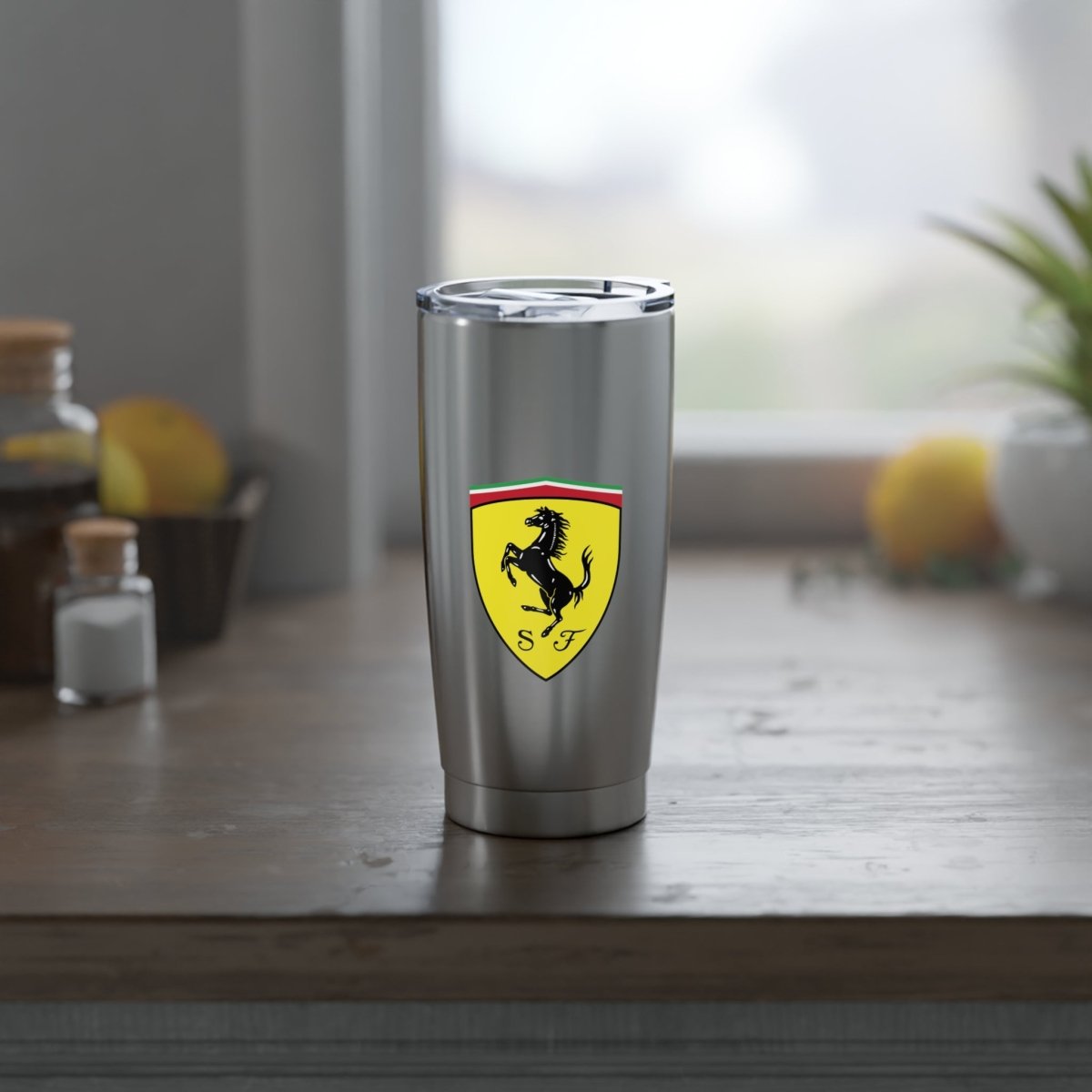 Ferrari Full Color Prancing Horse + Ferrari Logo Vagabond 20oz Tumbler - AI Print Spot - Mug