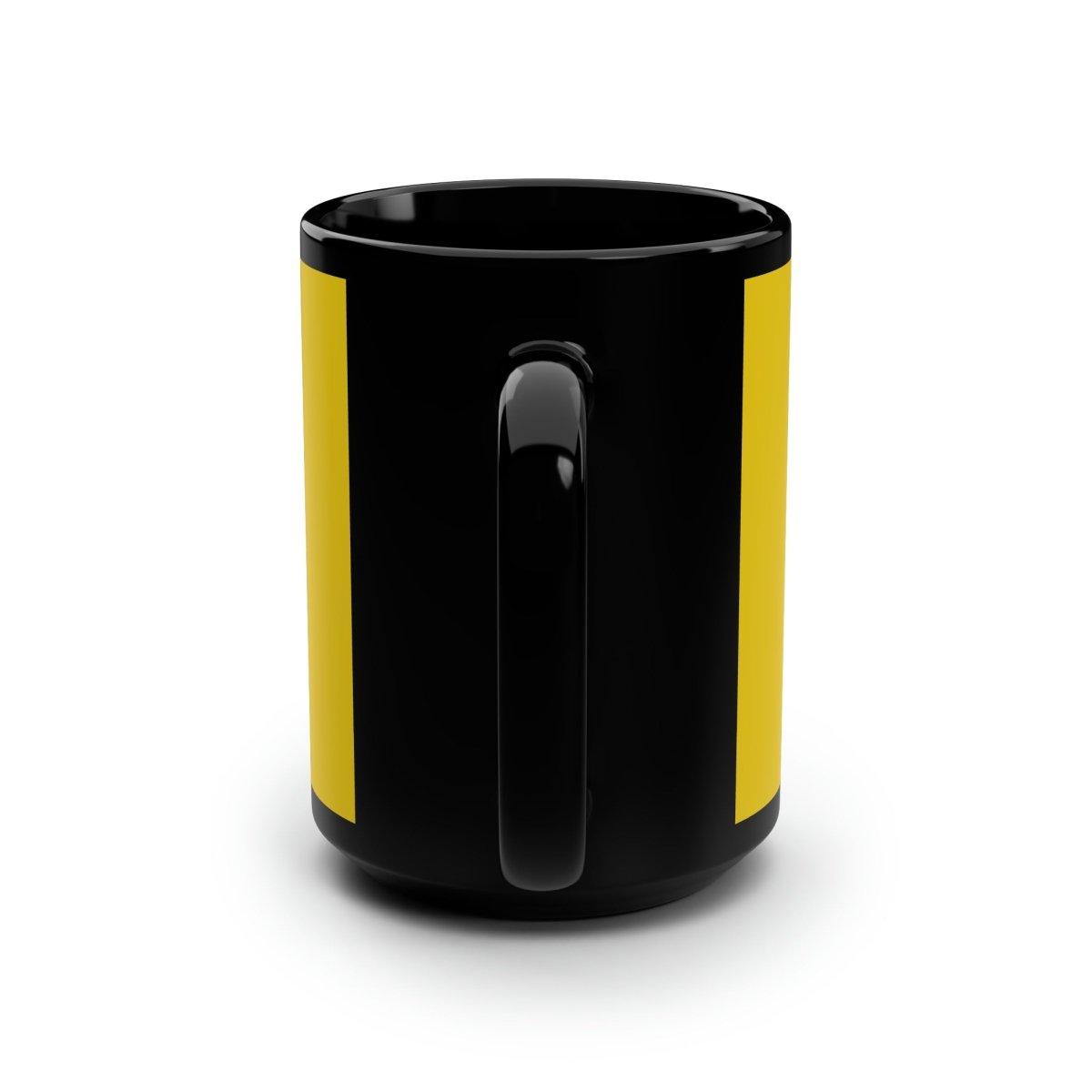 Ferrari-Inspired Giallo Modena (Triple Yellow) & Black 15oz Coffee Mug - AI Print Spot