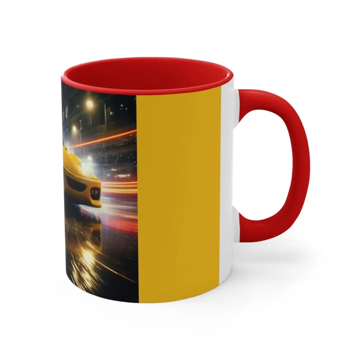 Ferrari Modena Rain Drive 3 - Accent Coffee Mug, 11oz - Custom, Personalized - Mug - AI Print Spot