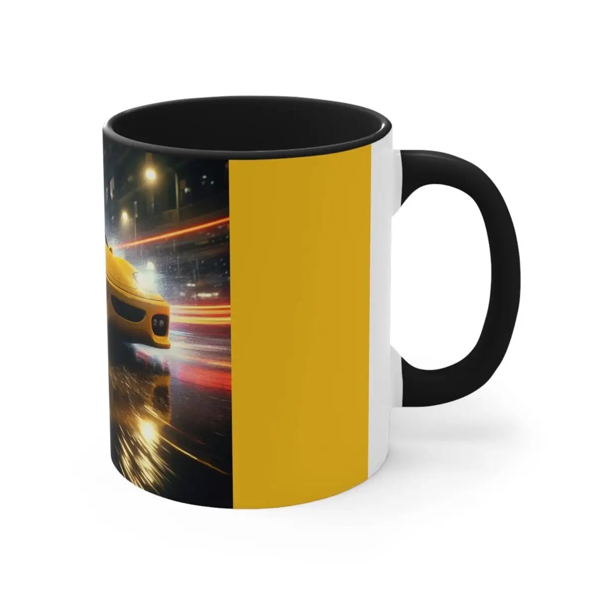 Ferrari Modena Rain Drive 3 - Accent Coffee Mug, 11oz - Custom, Personalized - Mug - AI Print Spot