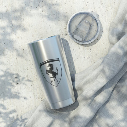 Ferrari Transparent Black Prancing Horse + Ferrari Logo Vagabond 20oz Tumbler - AI Print Spot - Mug