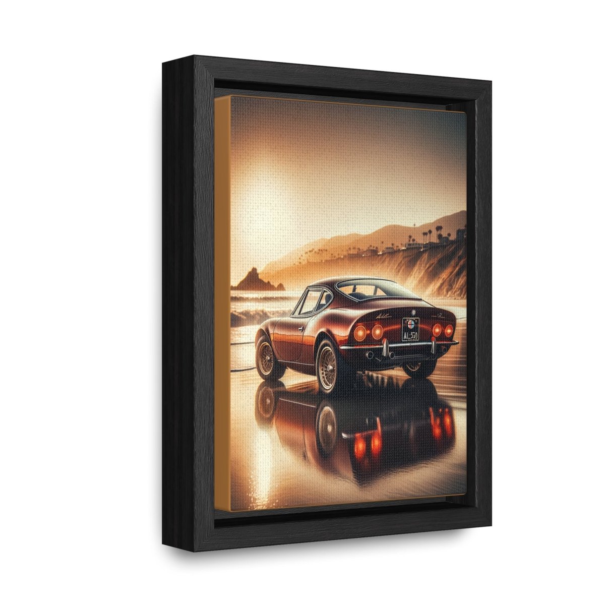 Malibu Gold: Stradale Symphony - Alfa Romeo Vertical Canvas Print - Custom, Personalized - Canvas - AI Print Spot