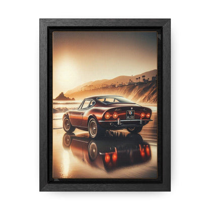 Malibu Gold: Stradale Symphony - Alfa Romeo Vertical Canvas Print - Custom, Personalized - AI Print Spot