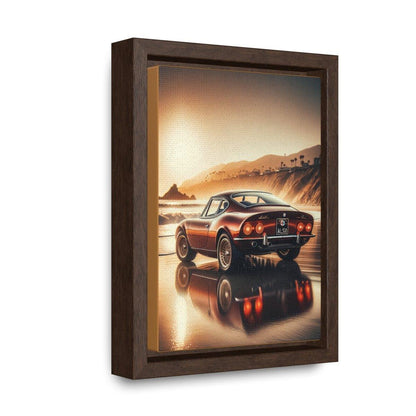 Malibu Gold: Stradale Symphony - Alfa Romeo Vertical Canvas Print - Custom, Personalized - AI Print Spot