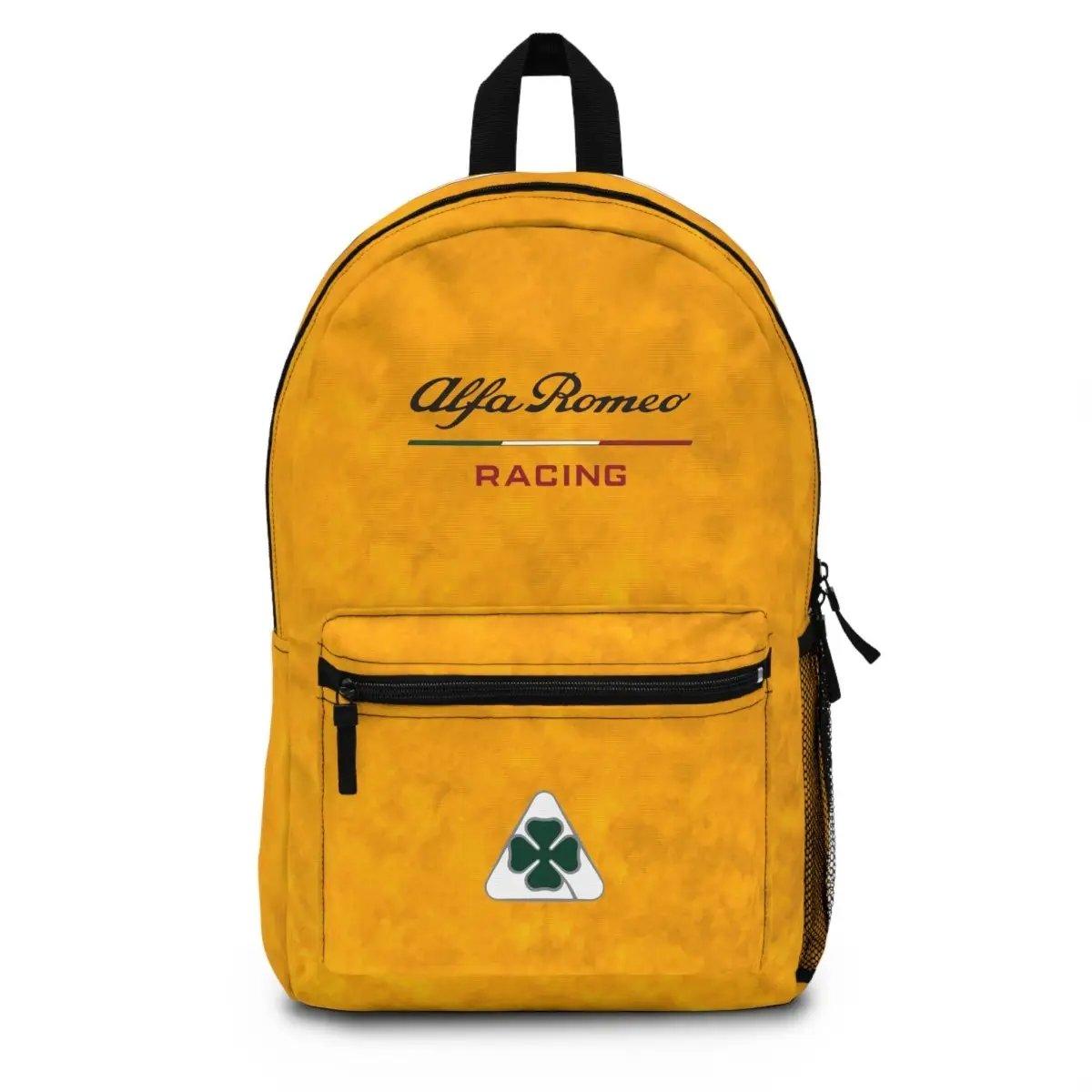 Ocra GT Yellow Alfa Romeo Racing Quadrifoglio Backpack - Custom, Personalized - AI Print Spot