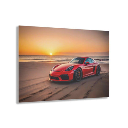 Porsche 718 Cayman GT4 RS Sunset Acrylic Print - Exclusive One-Off Wall Art - Made in USA - AI Print Spot