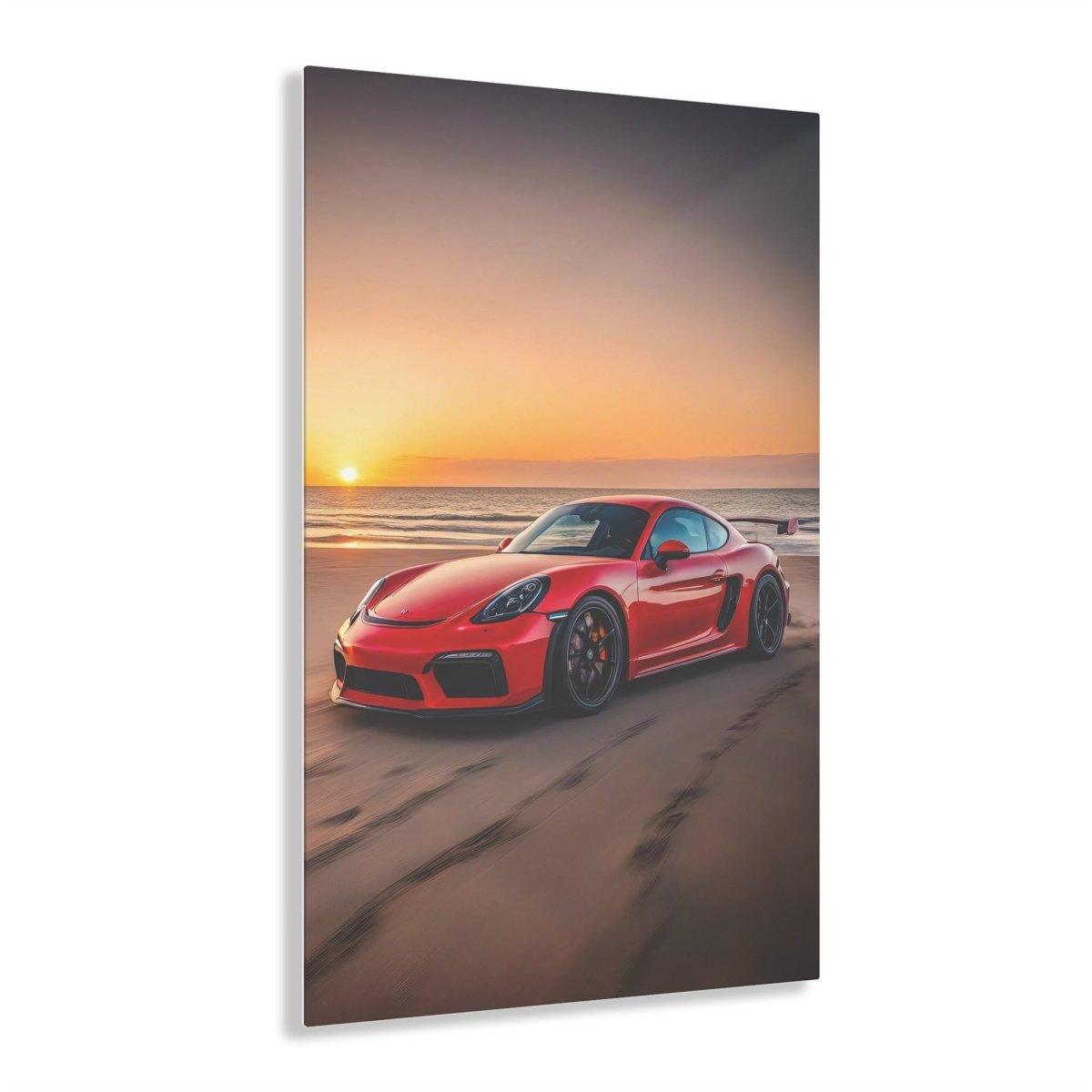 Porsche 718 Cayman GT4 RS Sunset Acrylic Print - Exclusive One-Off Wall Art - Made in USA - AI Print Spot