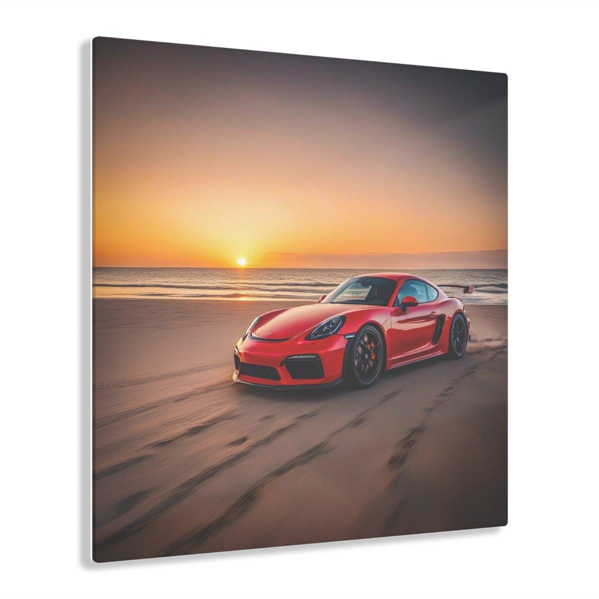 Porsche 718 Cayman GT4 RS Sunset Acrylic Print - Exclusive One-Off Wall Art - Made in USA - AI Print Spot