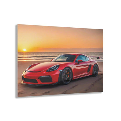 Porsche 718 Cayman GT4 RS Sunset Acrylic Print - Exclusive One-Off Wall Art - Made in USA - AI Print Spot